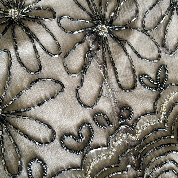 Cote d’ Azur Evening Beaded Embellished silk evening party top size XL - Picture 9 of 9